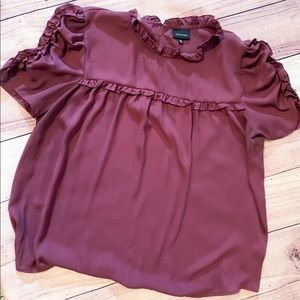 Burgundy blouse